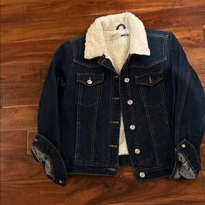 Topshop Moto White Sherpa Jacket